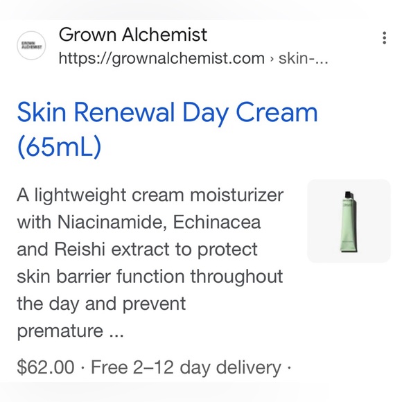 GROWN ALCHEMIST SKIN RENEWAL DAY CREAM - NEW IN PACKAGE - Picture 9 of 9